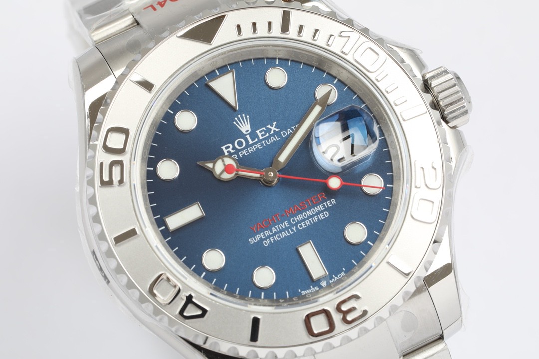 rolex yacht master silver blue